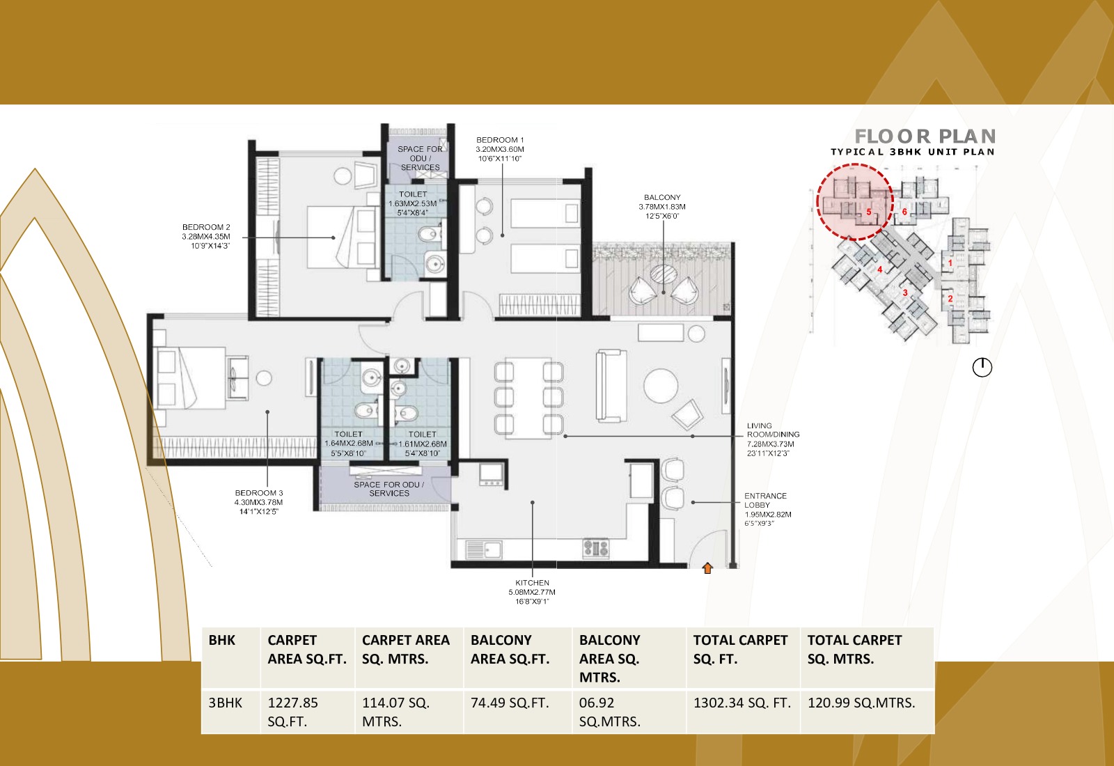 Malpani Soulstrings 3 BHK floor plan